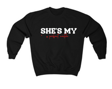 Load image into Gallery viewer, She’s my perfect match premium sweatshirt