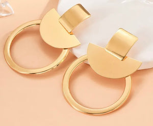 Geometric chandelier earrings