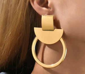 Geometric chandelier earrings