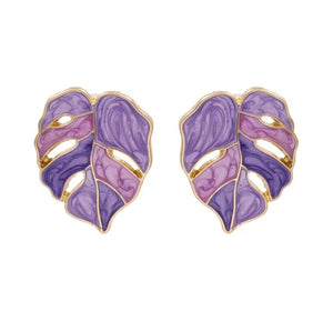 Leaf drop earrings (more colors available)