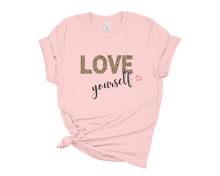 Load image into Gallery viewer, Love Yourself Leopard Premium Tee

