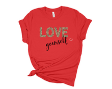 Load image into Gallery viewer, Love Yourself Leopard Premium Tee
